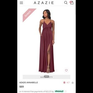 Maternity bridesmaid dress Azazie Annabelle Cabernet